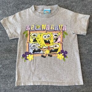 Vintage Y2K SpongeBob Kids Youth Small Boys Shirt 2001